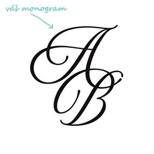 AURORA pískování monogramu Výška monogramu: Malý do 2 cm
