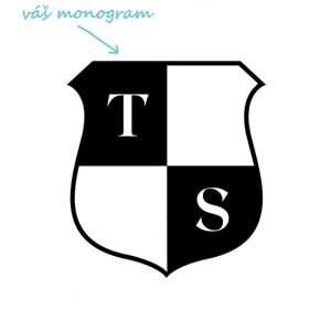 ERB pískování monogramu Výška monogramu: Malý do 2 cm