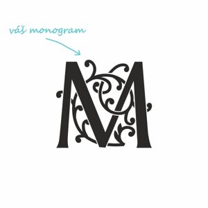 MERCER ONE pískování monogramu Výška monogramu: Střední do 4 cm