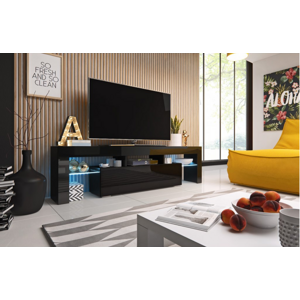 Cama TV stolek TORO 158 Barva: černá/černý lesk