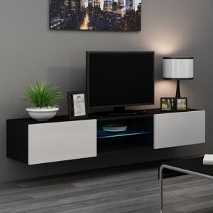 Nástěnný TV stolek CAMA VIGO 180 GLASS Barva: černá/bílá