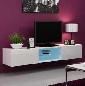 Nástěnný TV stolek CAMA VIGO 180 GLASS Barva: bílá