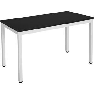 SONGMICS Psací stůl kovový jednoduchý 120x60 cm černá-bílá