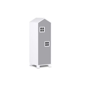KONSIMO Dětská skříň MIRUM bílá šedá 40 x 126 x 45 cm