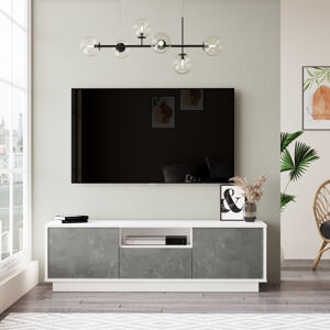 ASIR Televizní stolek LV3 stříbrnobílý