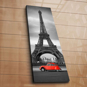 ASIR Obraz na plátně Eiffelova věž a Citroën 30 x 90 cm